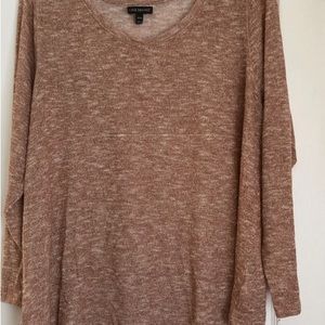 Lane Bryant women’s Rose gold asymmetrical hem light sweater S/18/20